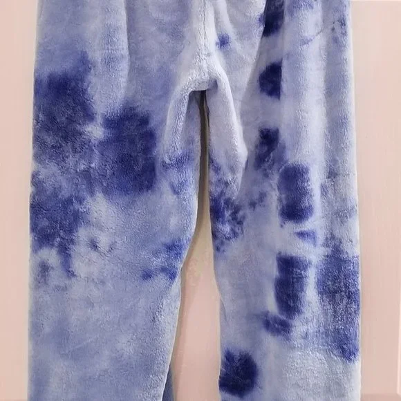 Blue fleece tye dye lounge pants - Picture 3 of 5